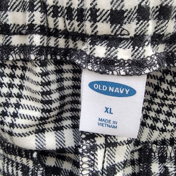 Old navy women's Wide Leg Plaid Pant size XL pull on high rise - Picture 9 of 10